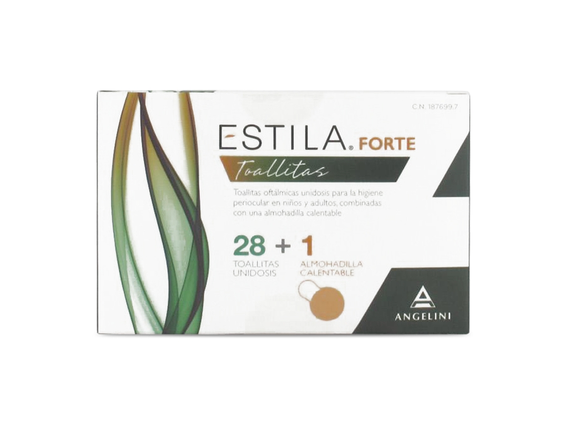 Toallitas Oculares ESTILA Forte + 1 Almohadilla Calentable (28 Unidades)