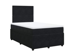 Cama Box Spring VIDAXL Negro Terciopelo (120x200 cm)