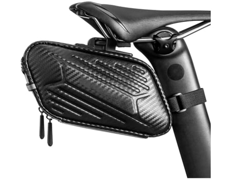 Bolsa para sillín de bicicleta, bolsa de almacenamiento, impermeable, bolsa para asiento de bicicleta, bolsa rígida para montaña, 1,5 L (negro) CHR...
