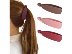 Pinzas Para El Cabello Con Forma De Plátano, 3 Unidades, 10 Cm, Resistentes, Con Diseño De Pez, Acabado Mate, Para Coleta, Para Mujer.