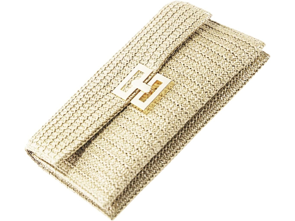 Clutch Elegante Em Poliéster Trançado, Bolsa Pequena Feminina Com Alça De Ombro Removível, Ideal Para Casamentos.