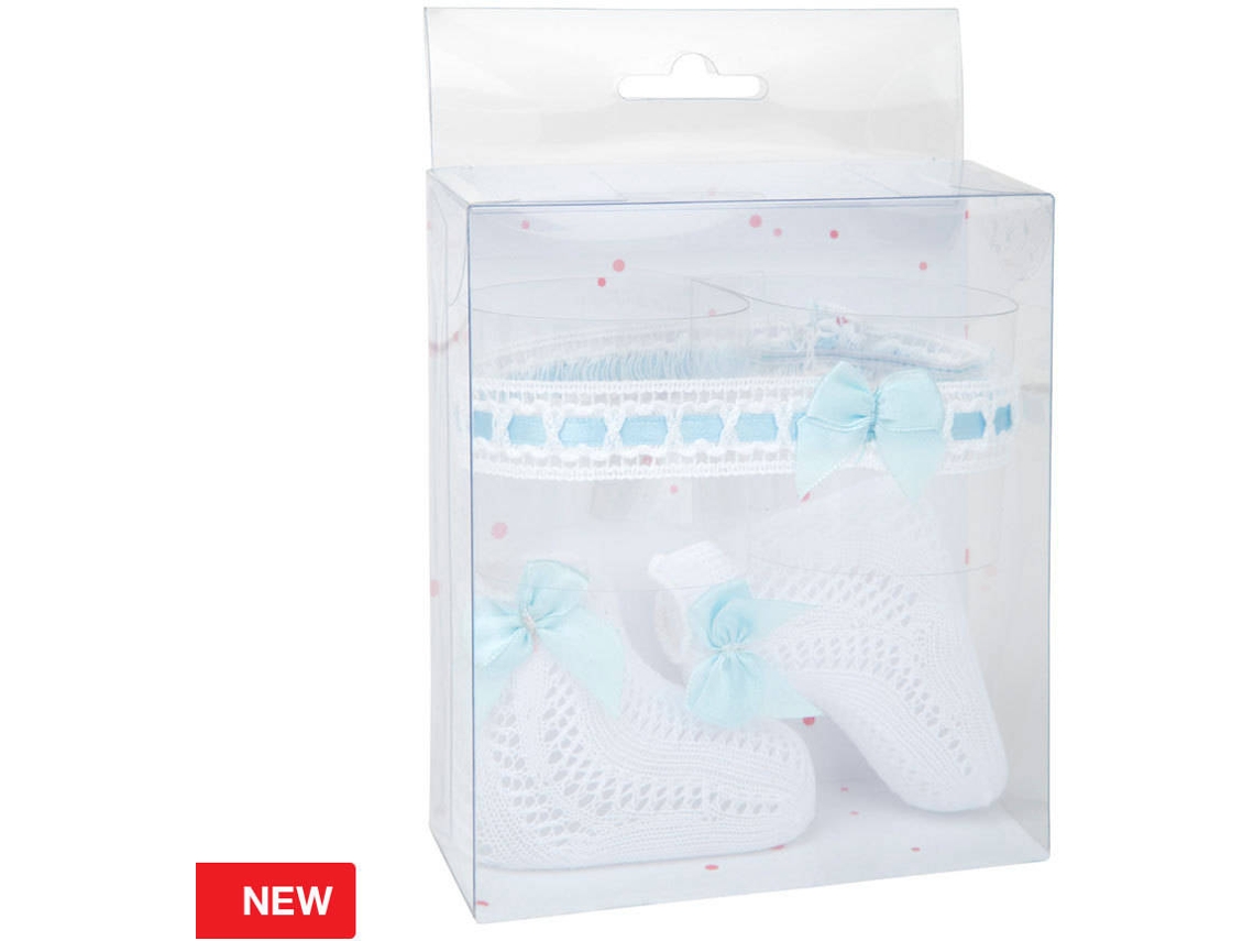 Accesorios de Muñecas ARIAS Set Calcetines Blanco/Azul con Cinta para la Cabeza (12 x 5 x 15 cm)