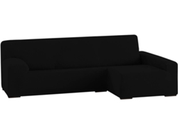 Funda Chaise Longue TODOPARAMICASA Ulises Gris Oscuro (Brazo Derecho Largo -  250 - 310 cm)