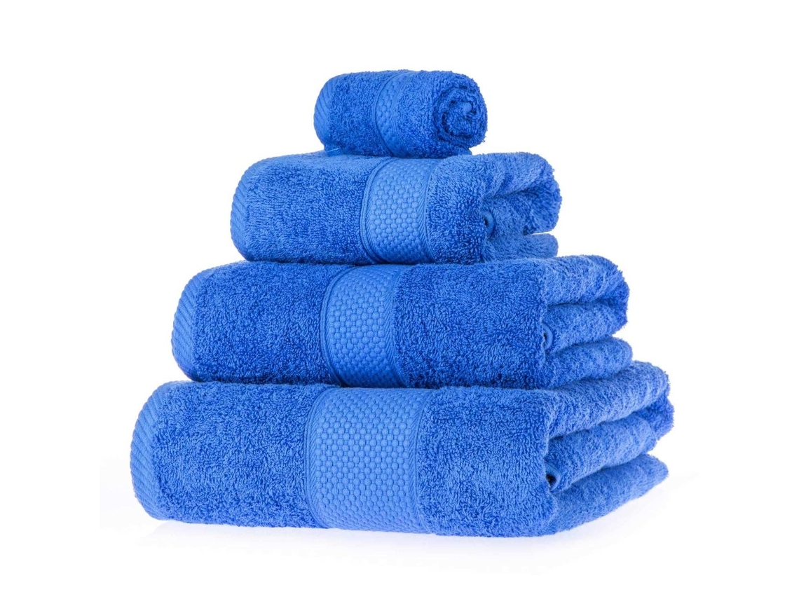 Homescapes Turkish Cotton Royal Blue Bath Towel Set