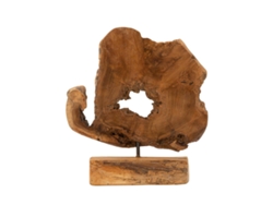 Escultura de madera de teca hecha a mano en estilo étnico Bintang Mauro Ferretti