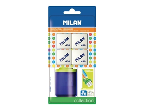 Sacapuntas MILAN + 4 Gomas 430