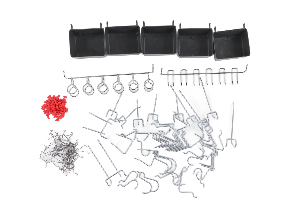 Kit De Accesorios Para Panel De Ganchos De 114 Piezas, Organizador De Herramientas De Alta Resistencia Con Cajones Y Pestillos.