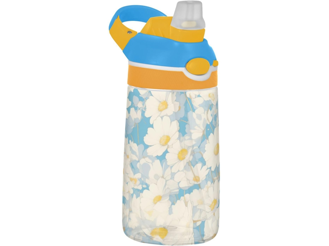 Juego de 3 botellas de agua deportivas con asa y tapa transparente | Sin marca
