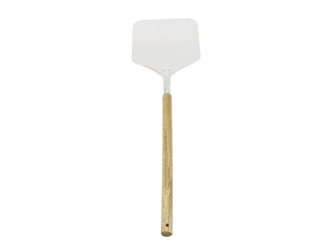 Pala para pizza Kukoo Professional de 22 cm de aluminio con mango de madera de 83 cm, pala para pizza para horno eléctrico o de leña, pala para pizza