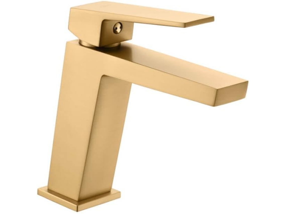 Grifo de lavabo monomando de baño para agua fría/caliente Oro Cepillado MICE COLLECTION