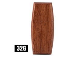 Memoria USB (32 GB de almacenamiento, material de madera de secuoya curvada)
