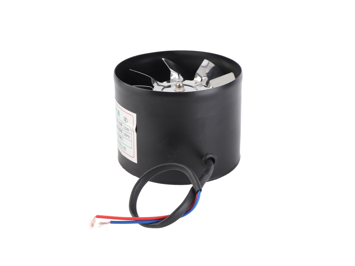 Extractor de conducto circular silencioso en línea para cocinas, baños, restaurantes y supermercados.