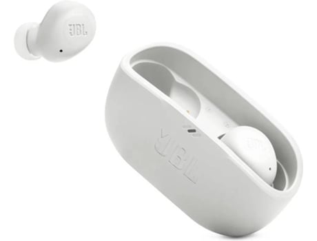 Auriculares Bluetooth True Wireless JBL Wave Buds (In Ear - Micrófono - Blanco)