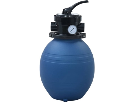 vidaXL Filtro de arena piscina con válvula de 4 posiciones azul 300 mm