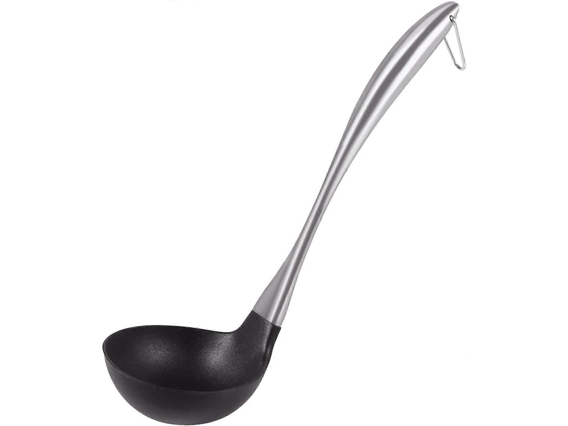 Cucharón De Silicona Alimentaria Resistente Al Calor, Mango De Acero Inoxidable 304 Para Sopa Y Cocina