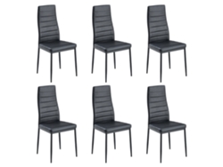 Juego De 6 Sillas De Comedor, Silla De Oficina Negro