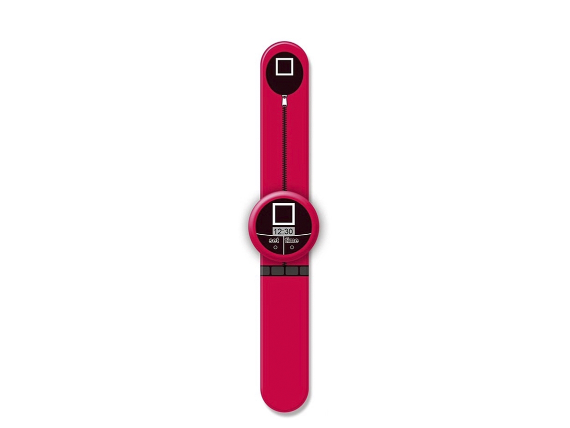 Reloj digital Squid Slap On. Diseño cuadrado.
