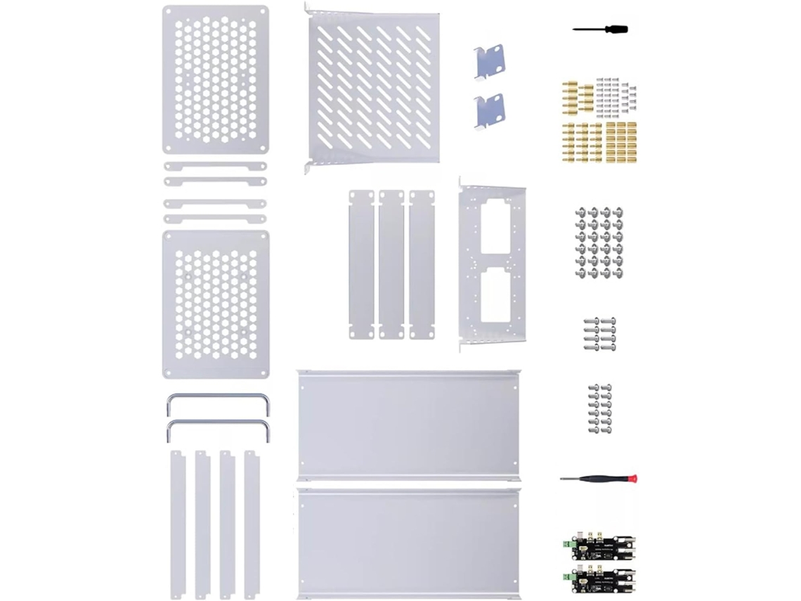 Gabinete De Computadora De Aluminio 8u, Rack De Escritorio De 25,4 Cm Para Equipos De Video En Red Y Servidores Pequeños