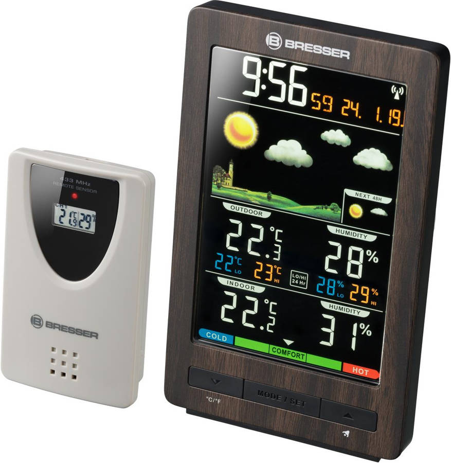 Bresser 7007320 Centro meteorologico climatemp ws con sensor exterior aspecto de