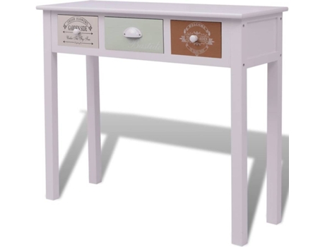 Mesa consola VIDAXL Blanco Madera (90x30x77 cm)