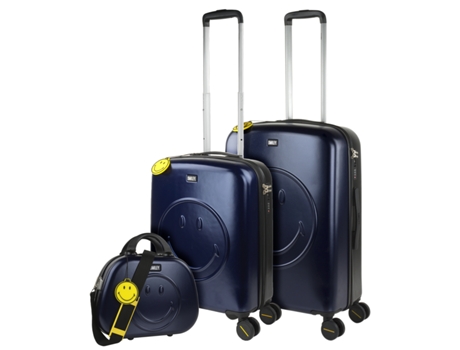 Juego De Maletas Pc SMILEY ORIGINALS SMILEY ORIGINALS azul-negro (44X61x27 Cm - 63L)