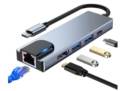Adaptador multipuerto USB C Hub negro Yizhood