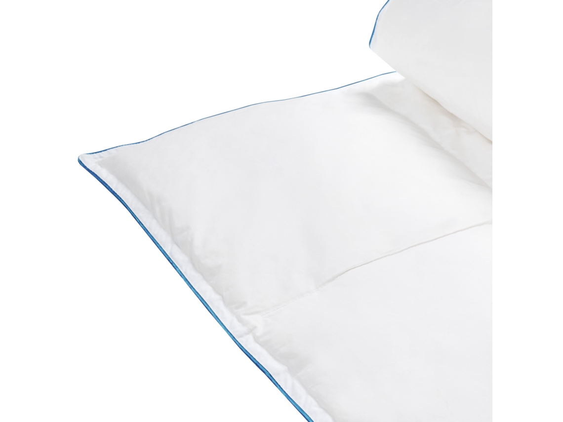 Edredão De Luxo Com Enchimento Natural Beliani Cervino De Algodão Branco 220x240x1