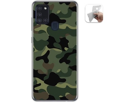 Carcasa Samsung Galaxy A21s TUMUNDOSMARTPHONE Camuflaje Multicolor