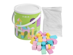 Set De Bloques De Madera Para Construir Castillo Interactivo Educativo Para Niños 28 Piezas