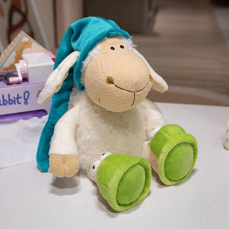 (ovelha 35cm) Ovelha De Pelúcia Lobo Dormindo Em Pele De Carneiro