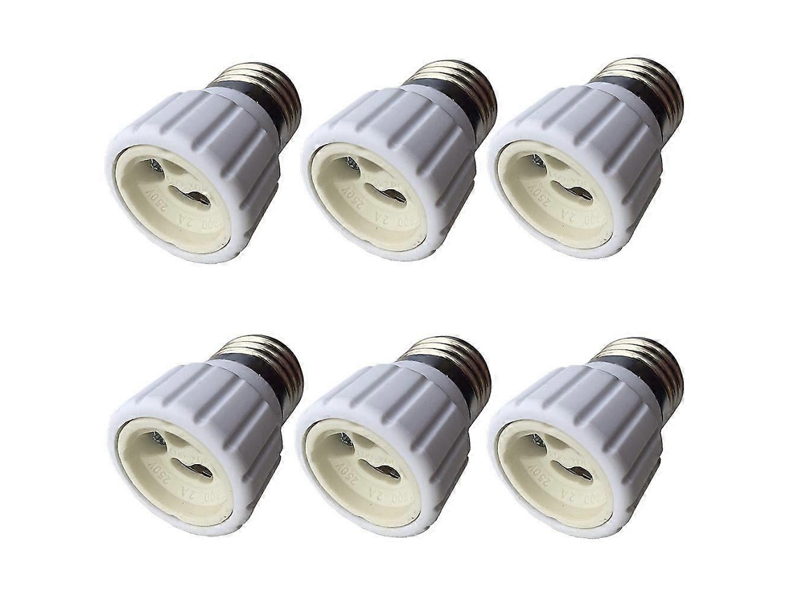 Rebe-adaptador De Soportes De Bombilla E27 A Gu10 Material Retardante De Fuego 6 Paquete Para Bombillas Led