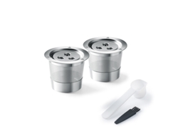Filtro de acero inoxidable reutilizable para cápsulas de café con cuchara y cepillo, compatible con Ninja CFP201 y CFP301 (2 unidades) Specment