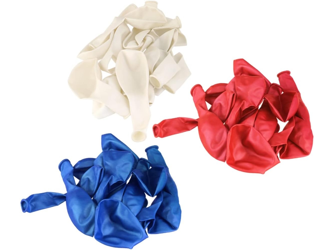 Juego 100 Globos Gruesos Cumpleaños, Rojos Blancos Fiestas, Bodas De Redondos Látex Y Para