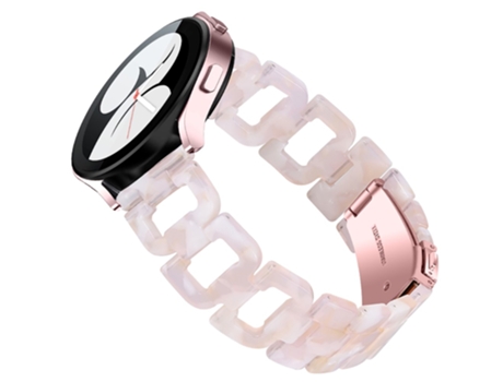 Correa de acero inoxidable forma de D con hebilla para Samsung Galaxy Watch4 Active 40mm/44mm/Watch4 Classic 42mm/46mm - mezcla rosa