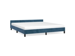 Maison Exclusive - Estructura De Cama Sin Colchón Terciopelo Azul Oscuro 180x200cm