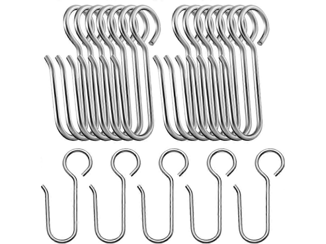 Rebe-60 Ganchos De Reemplazo Para Riel De Cortinas De Acero Galvanizado Para Cocina Oficina Dormitorio Baño Y Despensa 3.50x1.30x0.30cm Plata