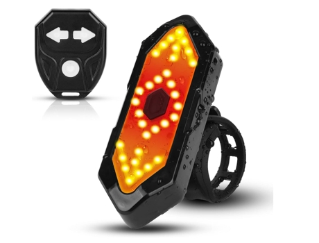 YIZHOOD Luz trasera LED para bicicleta Luz trasera para bicicleta deportiva recargable por USB DES1502 (negro)