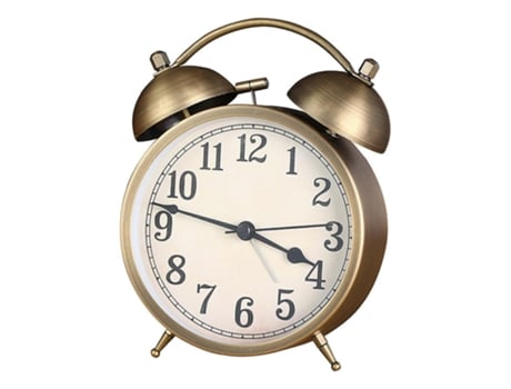 Mesa de reloj despertador reloj de escritorio Mecánico mecánico Dual Bell Clock Metal