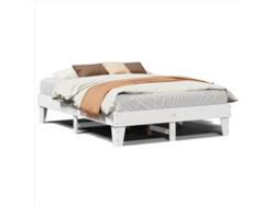 Maison Exclusive - Estructura De Cama Sin Colchón Madera De Pino Blanca 140x200 Cm