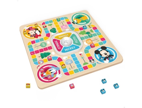 Juego Didáctico WOOMAX de parchís y oca de madera Disney