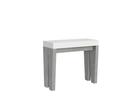 Consolas Spimbo Mix Extensible hasta 300 cm ITAMOBY (90 x 40 x 77 cm - Paneles de Melamina - Fresno Blanco-Cemento)