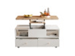 Mesa de centro plegable con 4 cajones y ruedas, 100 x 50 x 47,5 cm, Ziwei Store