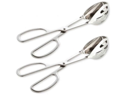 Pinzas de servir Rebe de acero inoxidable para bufés, fiestas y servicios de catering, paquete de 2 unidades, 25 cm, resistentes al calor.
