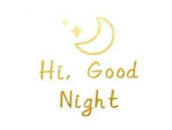 2026-calcomanía De Pared Con Cita "hi Good Morning/night" Para Sala Niño Hogar Decoración Oro M Night
