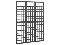 Pantalla | Tabique/celosía 3 paneles abeto macizo 121x180 cm negro wsd275350 adorável casa