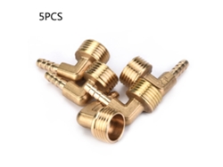 Accesorios De Latón De Curva 90 Grados Con Hilo Macho Para Mangueras Y Tuberías 6mm-1/2"