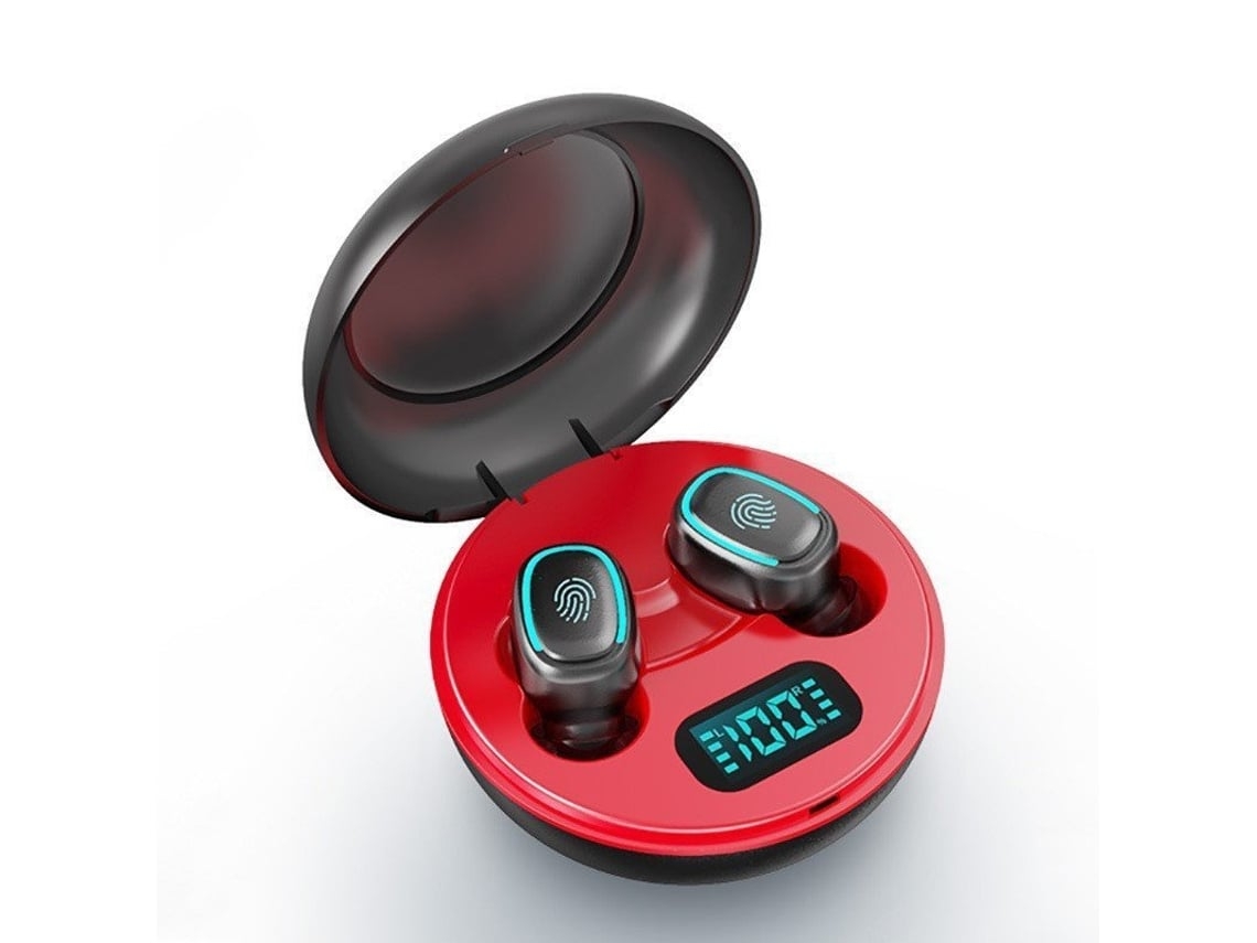 Auriculares Bluetooth True Wireless ENKERS Altavoz binaural sensible al tacto Resistencia al agua Ipx4 200Mah Incorporado Rojo