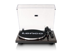 Tocadiscos Bluetooth LENCO Lbt-345Wa con cartucho Ortofon 2M rojo y estabilizador de plato de nogal cromado