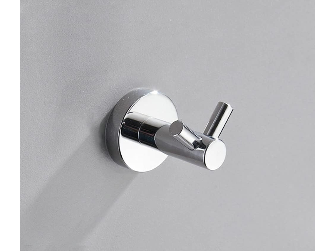Gancho Individual Para Toallas De Acero Inoxidable En Cromo Pulido, Para Montaje En Pared.