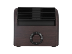 Mini ventilador sin aspas, marrón, 3 velocidades, silencioso